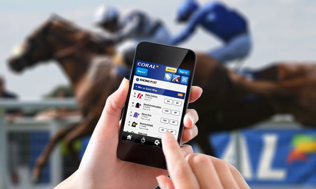 A Coral mobile betting app user on the platform
