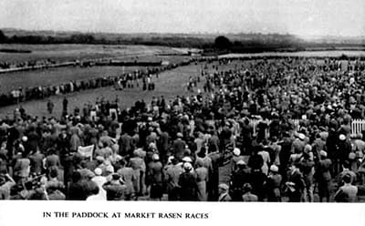 Market Rasen Racecourse vintage shot of the paddock