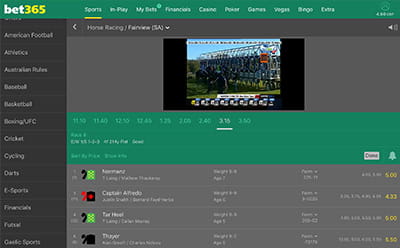 Horse Racing Streaming on bet365 Mobile