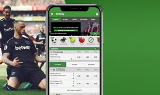 Betway mobile app homescreen