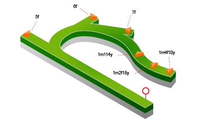 Epsom Derby map in detail