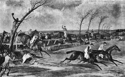 Artist's impression of a pre-1900 Grand National