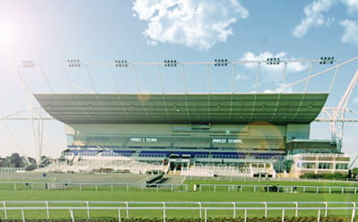 The Grandstand at Kempton Park Racecourse 