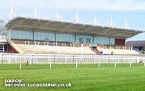The Grandstand at Leicester Racecourse 