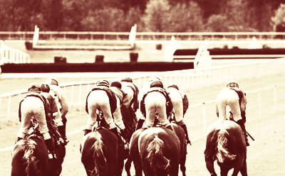 Ludlow Racecourse vintage horse race