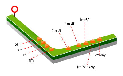 Newmarket Racecourse map in detail