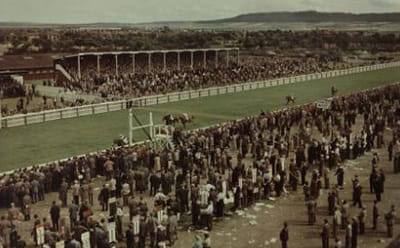 A vintage Redcar Racecourse meeting with a huge crowd